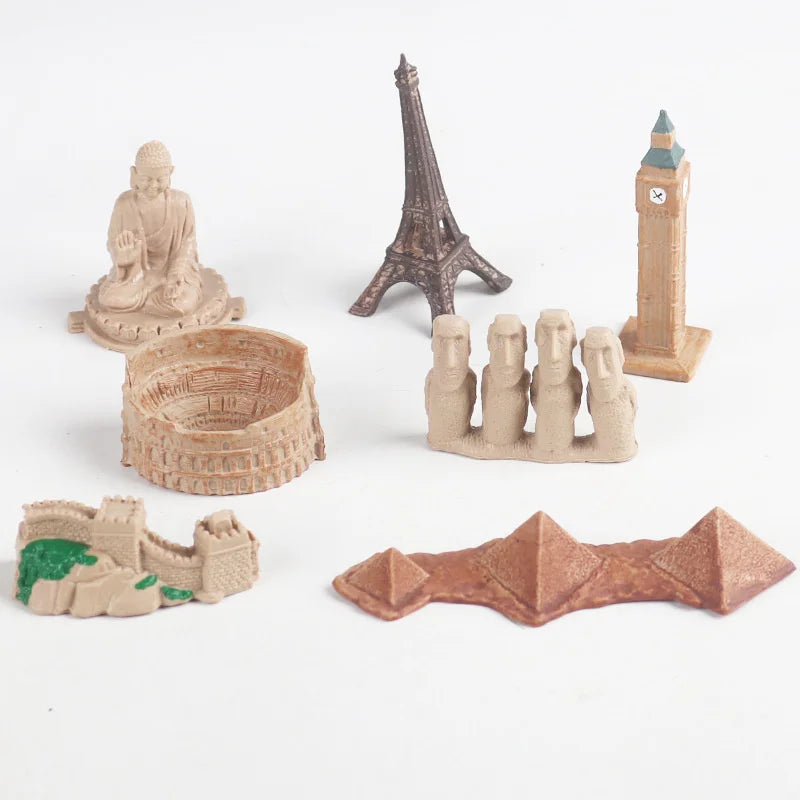 Montessori Building Model Enlightenment Education Musical Instrument Vegetable World Architecture Cognitive Landmark Great Gift