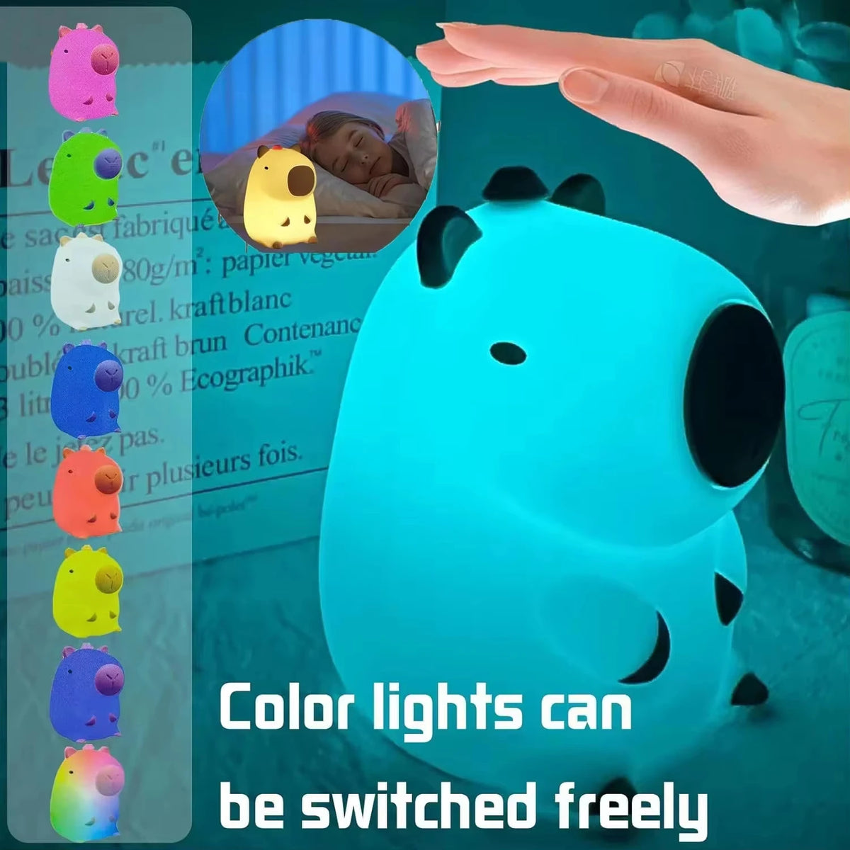 Cute Silicone Sheep Night Light LED USB Rechargeable Dimmable Eye Friendly Lamp Model SS01