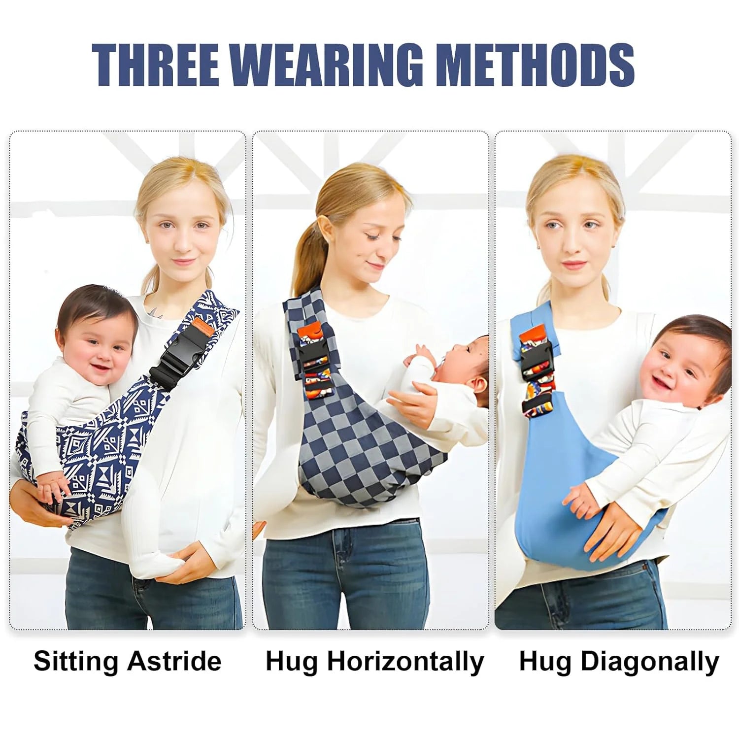 Baby Sling Carrier Baby Carrier Newborn to Toddler Sling Lightweight Baby Carrier Sling with Adjustable Straps Toddler Carrier