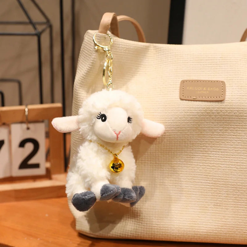 2026 Adorable Bell Sheep Stuffed Plush Toys Accompany Sheep Stuffed Animals Soft Collectible Kids Fans Birthday Xmas Toys Gift