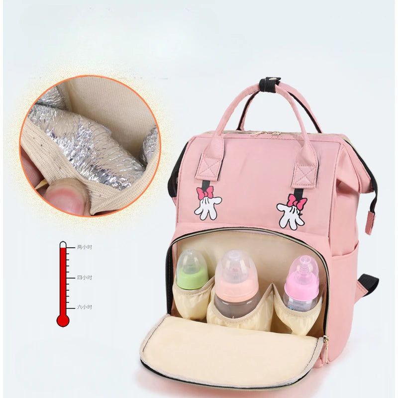 Custom Baby Name Mommy Bag Multi-functional Double Shoulder Storage Diaper Backpack for Outdoor Traveling Mom Gift