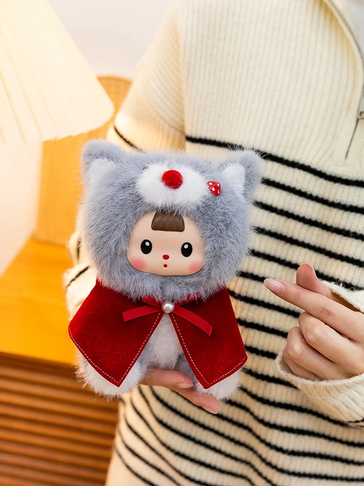 2026 New Little Red Riding Hood Big Gray Wolf Vinyl Plush Toys Cute Scholar Bear Scholar Rabbit Plush Doll Vinyl Table Companion