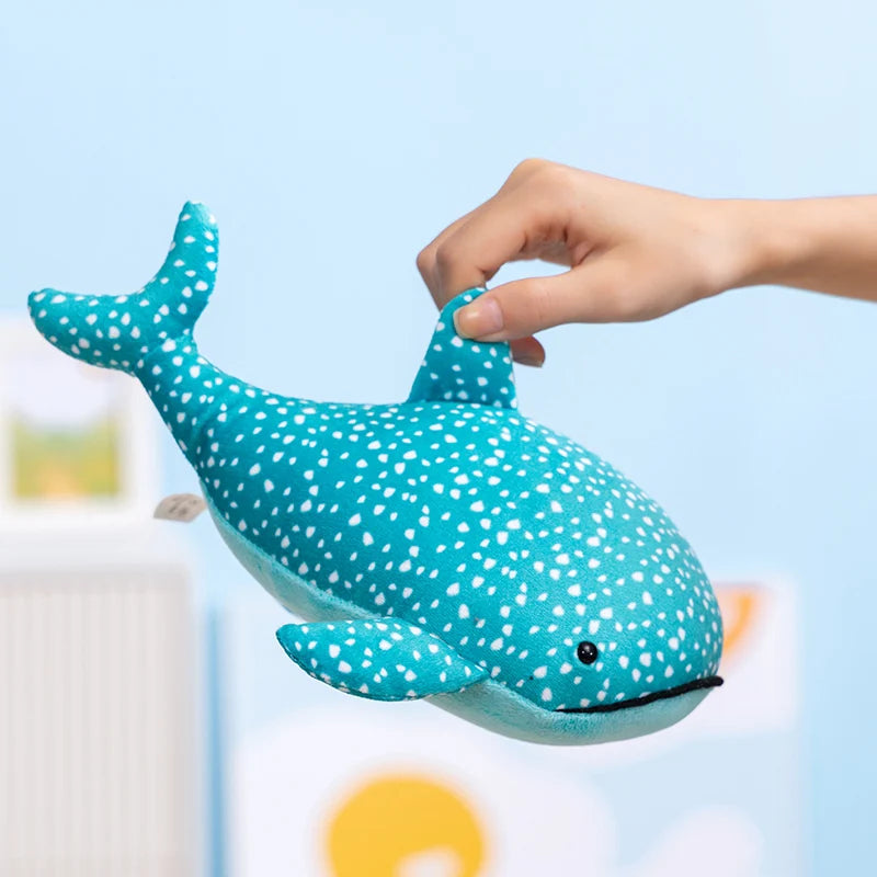 25cm Soft Whale Plush Toys Blue Whale Shark Stuffed Fish Dolls Cute Ocean Animal Plushies Children's Room Decor Xmas Gift