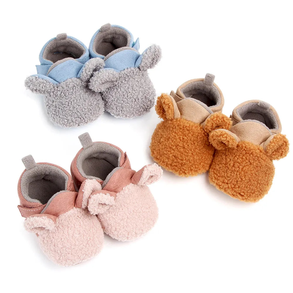 Baby Winter Shoes Cute Animal Ear Soft Cotton Warm and Comfortable for 0-18 Months Boys and Girls 2024 New Fashion  D2028 D2097