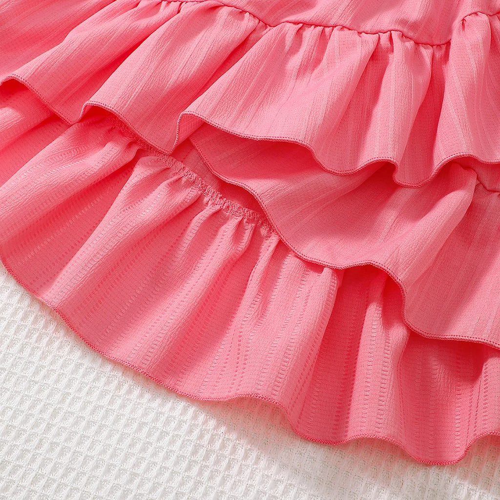 8-11 Year old girl's set with Ruffled Wave stripe Top and Irregular Design Skirt children's  Girl fashion Set