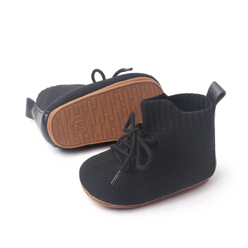 2025 Boys And Girls' 0-1 Years Old High-Top Casual Anti-Slip Softness Toddler Shoes For Sports Activities Baby Shoes