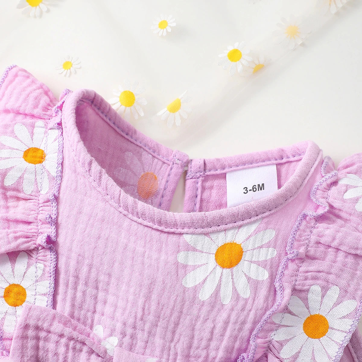 Summer  0-1 Years  Old  Infant  Baby Girls Daisy Print  Fashion  Sleeveless  Casual  Dresses