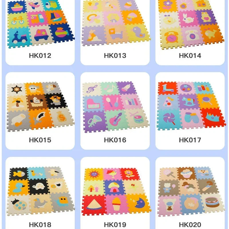 30*30*1cm Cartoon Animal Pattern Play Mats Puzzles EVA Foam Floor Pad For Children Baby Play Gym Crawling Mats Toddler Carpet