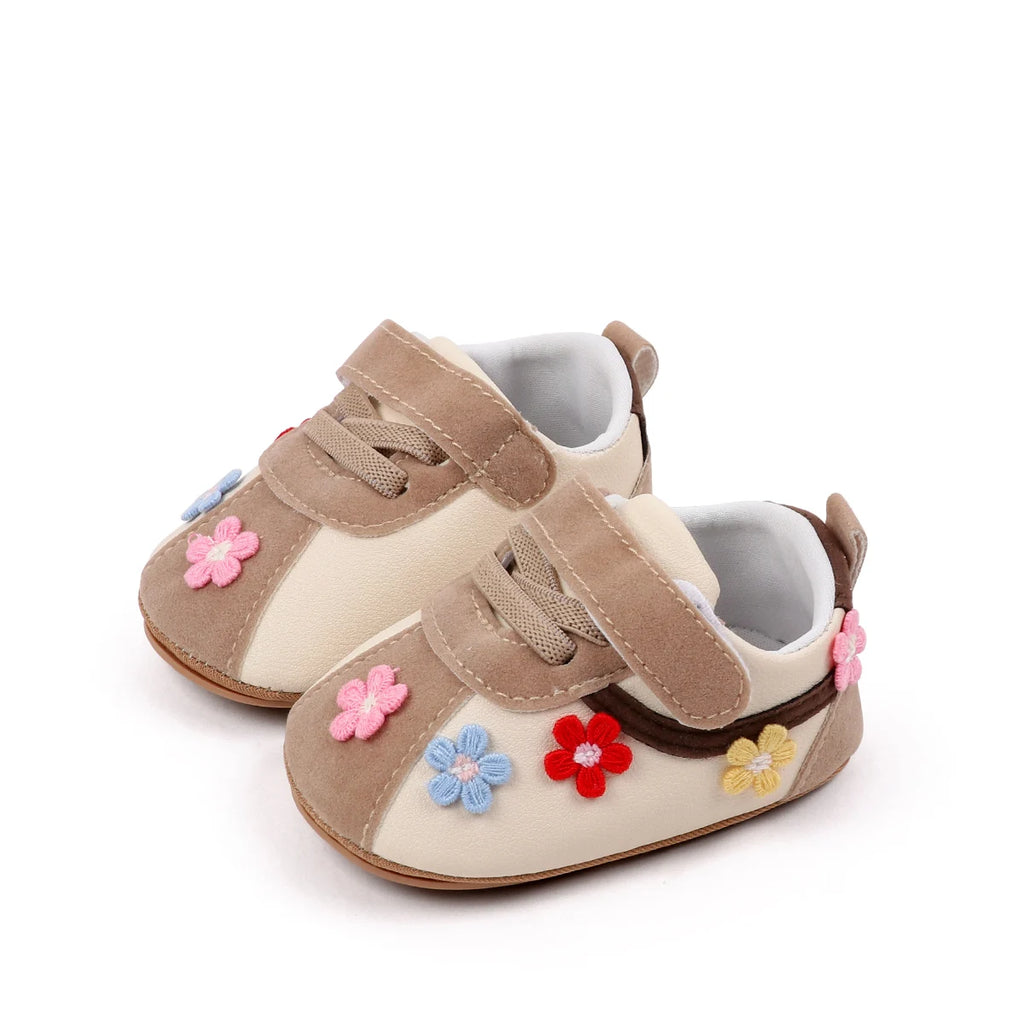 Spring And Autumn Baby Boys And Girls First Walking Toddler Shoes 0-1 Years Old High Quality Sneaker PU Leather TPR Sole