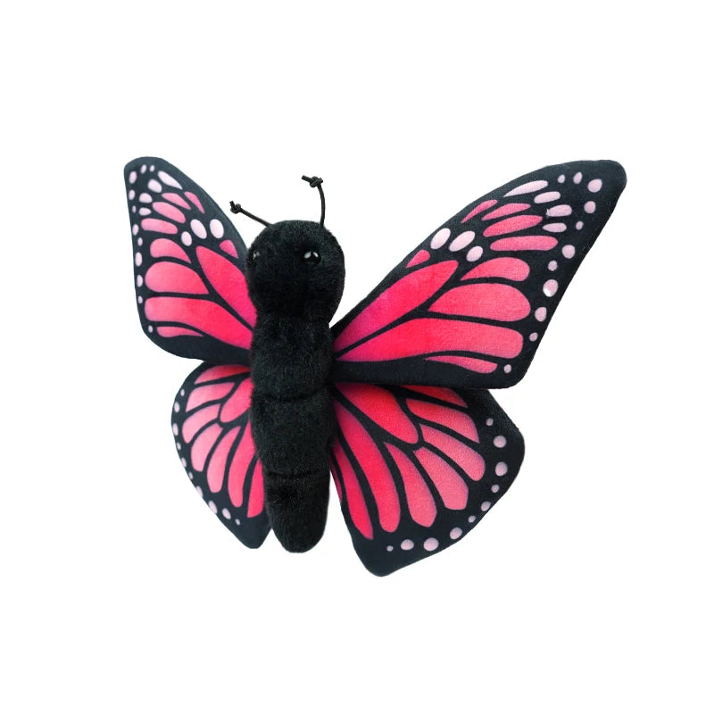 Wholesale 1pcs 6 Kinds Of Insects Plush Toys Lifelike Butterfly Ant Bee Ladybug Mantis Spider Funny Simulated Insect Model Doll