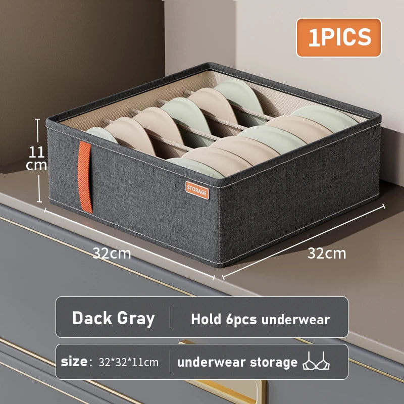 Oxford Cloth Underwear Storage Box 20 7 6 Grids Drawer Organizer for Socks and Panties