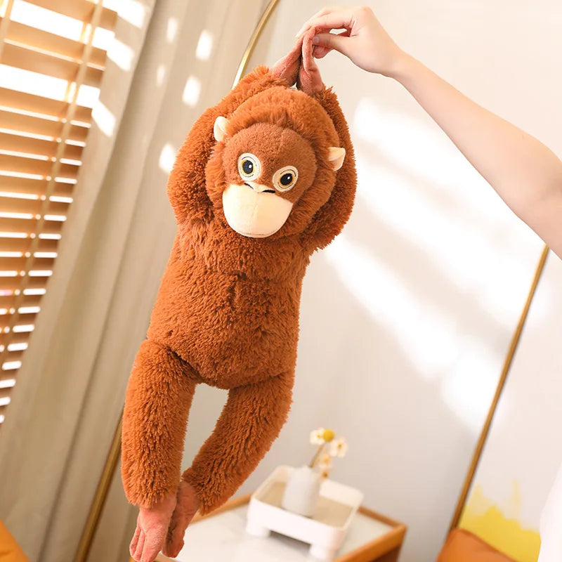 Hot 60cm Cartoon Gorilla Plush Toy Chimpanzees Monkey Soft Stuffed Doll Backpack Car Bag Room Decor Children Toy Christmas Gift