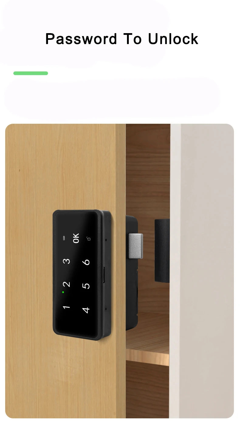 Smart Password Cabinet Drawer Cupboards Door Lock