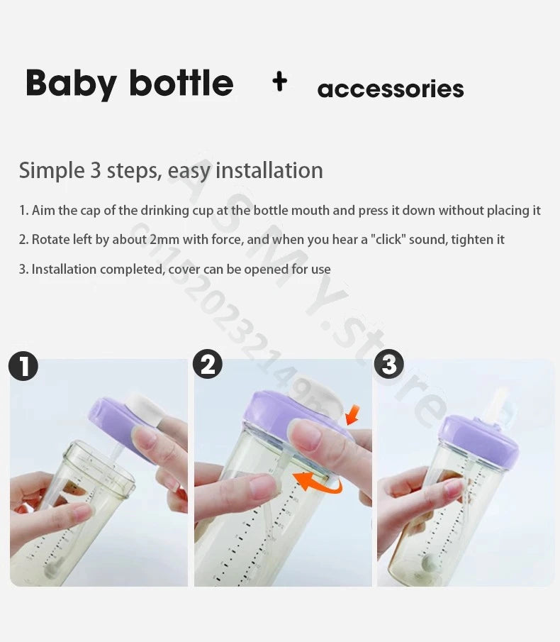 Suitable for hegen bottle accessories/cup cover/handle/nipple/square bottle universal/