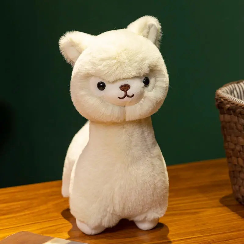 Alpaca Plush Toy 23 Cm Cute Fluffy Llama Doll Soft Stuffed Animal Pillow For Bedroom Decor