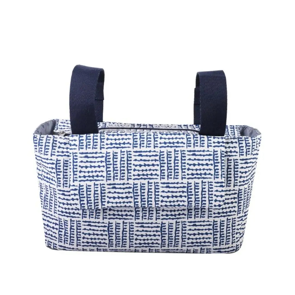Large Capacity Baby Stroller Bag Hanging Oxford cloth Stroller Storage Hanging Bag Magnetic Button With Multiple Pockets