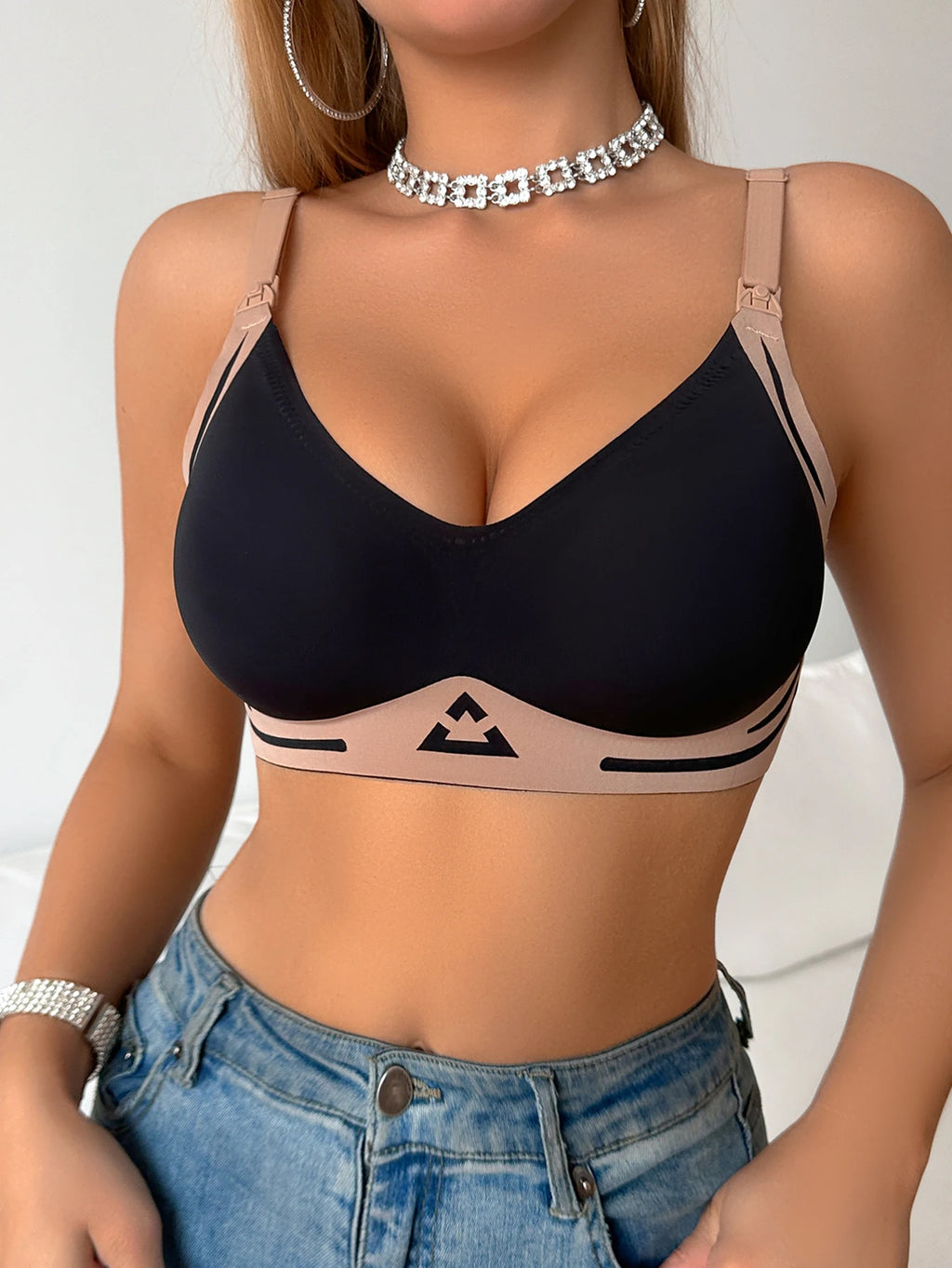 Pregnant Women Without Steel Rings Nursing Bra Breathable Nursing Bra Dual-Use During Pregnancy And Postpartum Period