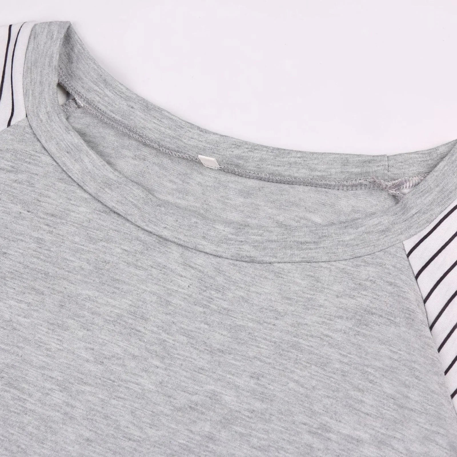 Women Maternity Short Sleeve Nursing Patchwork Color Tops Breastfeeding Blouse