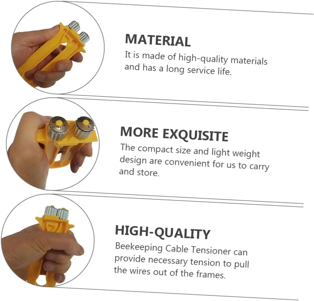 2pcs Beehive Frame Wire Tensioner Tool Bee Hive Cable Crimper for Beekeeping Portable and Lightweight Beekeeping Equipment