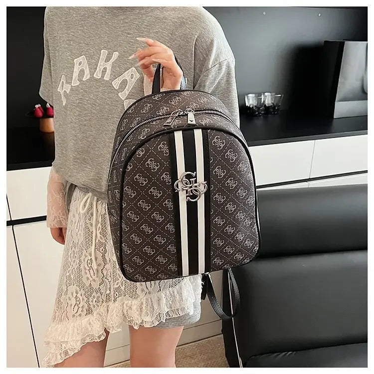 Elegant Leather Vintage Diaper Bag: Luxury Crossbody Handbag For Women With Designer Letter Logo And Large Tote Capacity