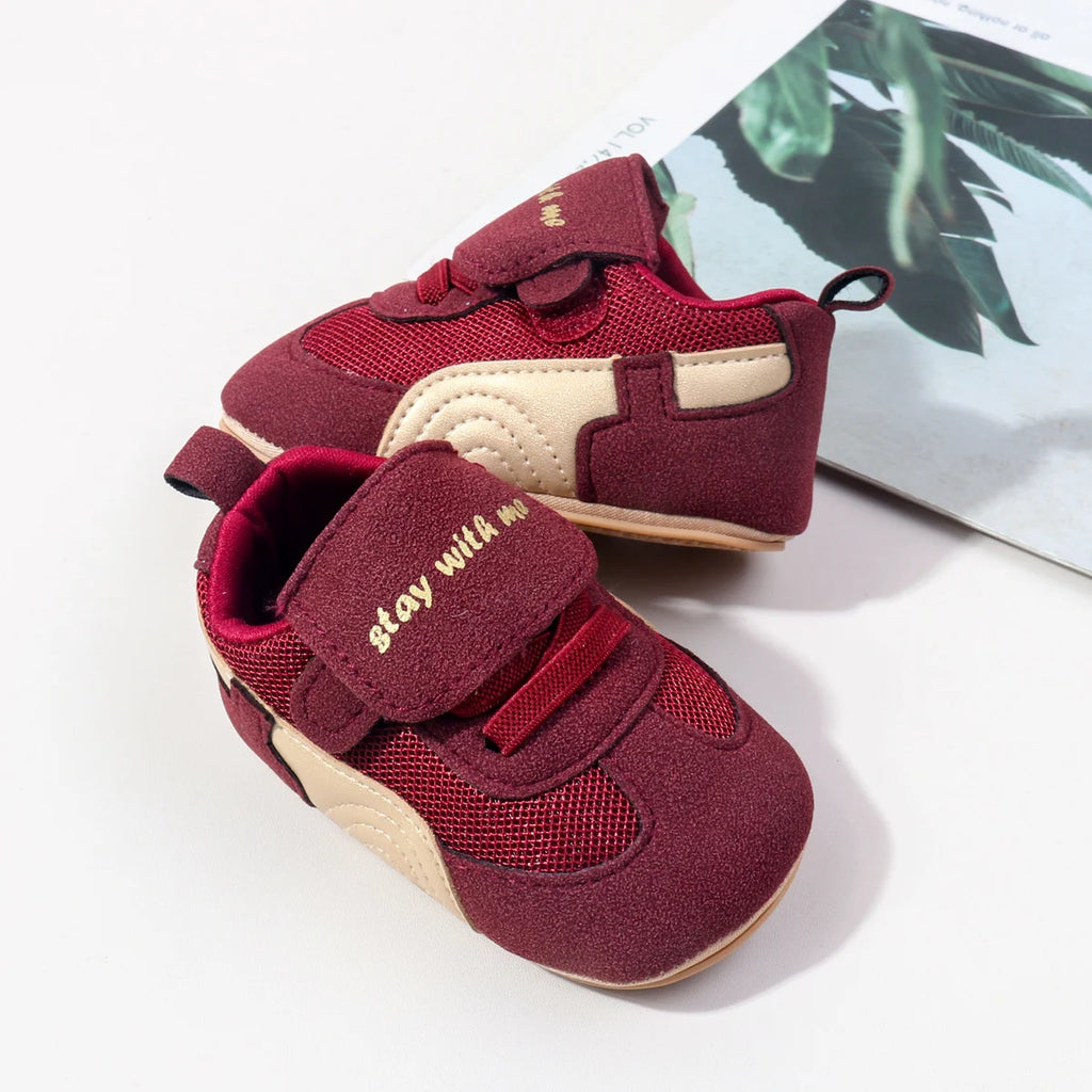 Newborn Baby Shoes Classic Leather Soft Soles Non Slip Toddler Walking Shoes for Boys and Girls 0-18M First Step Walking Shoes