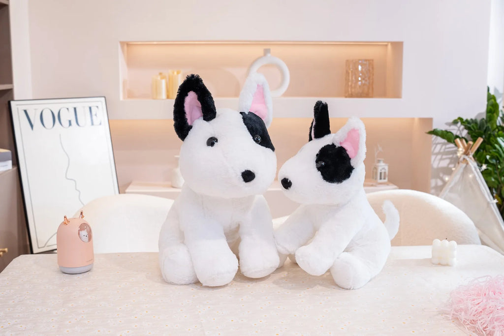 New 40/50cm Sitting Posture Bull Terrier Plush Toys Kawaii Pet Dog Stuffed Animal Toy Sleep Mate Throw Pillow Kid Birthday Gift