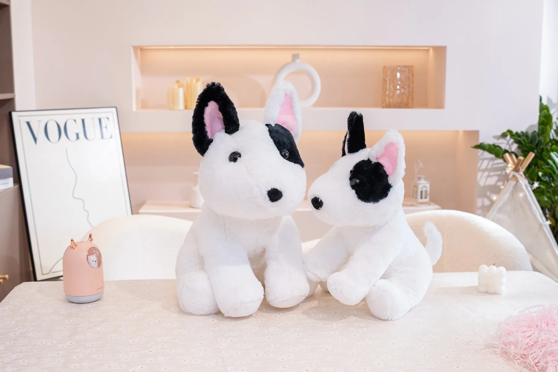 New 40/50cm Sitting Posture Bull Terrier Plush Toys Kawaii Pet Dog Stuffed Animal Toy Sleep Mate Throw Pillow Kid Birthday Gift