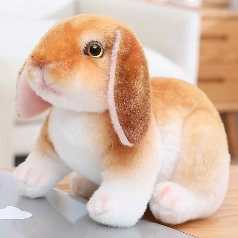 Hot Simulation Cute Rabbit Plush Fur Realistic Kawaii Animal Easter Bunny Rabbit Toy Model Gift Home Decoration