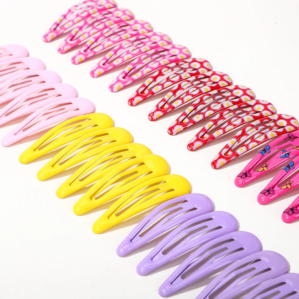 20/50Pcs Snap Hair Clips Candy Color Glossy 2 Inches No Slip Metal Hair Pins Clips Barrettes Accessories for Baby Girls Toddlers