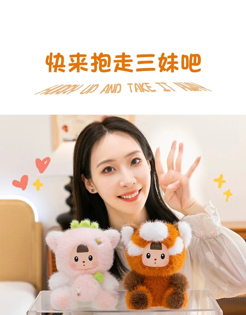 17cm Soft Vinyl Face Plush Little Dinosaur Tomato Rabbit Raccoon & Strawberry Doll Cute Cartoon Animal Stuffed Toy