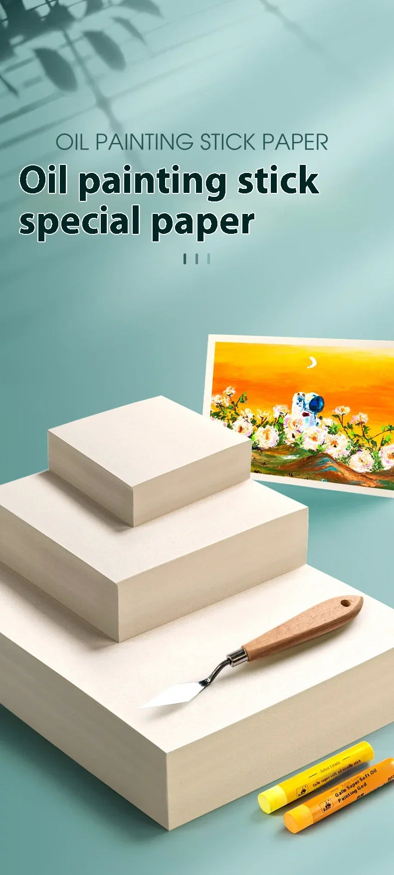 200GSM Oil Pastel Paper Oil Painting Stick Special Paper Blank Drawing A4 Chalk Coloring Crayons Painting Acid Free Cardboard