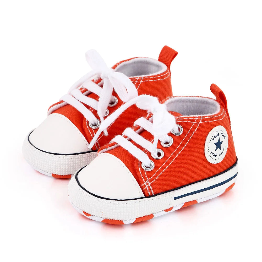 Carter's Baby Shoes First Walker Canvas Sneakers Non Slip Soft Sole For Toddlers