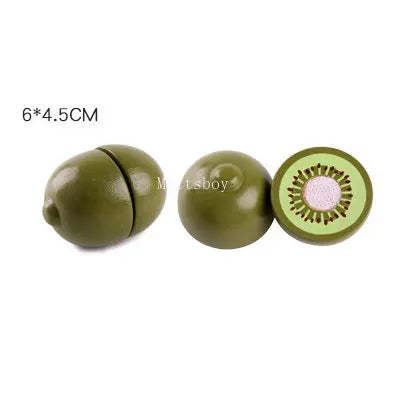 Wooden Fruit Cutting Educational Toy For Children Kitchen Playset With Peelable Fruit 1Pcs