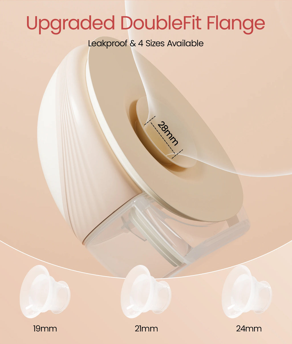 NCVI Heated Electric Breast Pump,360° Warm Wearable Hands Fre, 4 Modes 9 Levels,Leakproof Ultra Quiet Slim, 2000mAh Long Battery