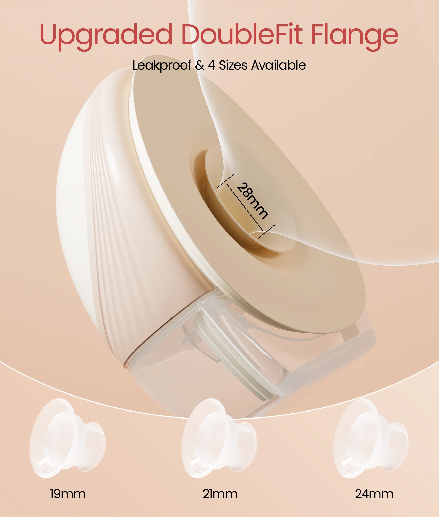 NCVI Heated Electric Breast Pump,360° Warm Wearable Hands Fre, 4 Modes 9 Levels,Leakproof Ultra Quiet Slim, 2000mAh Long Battery