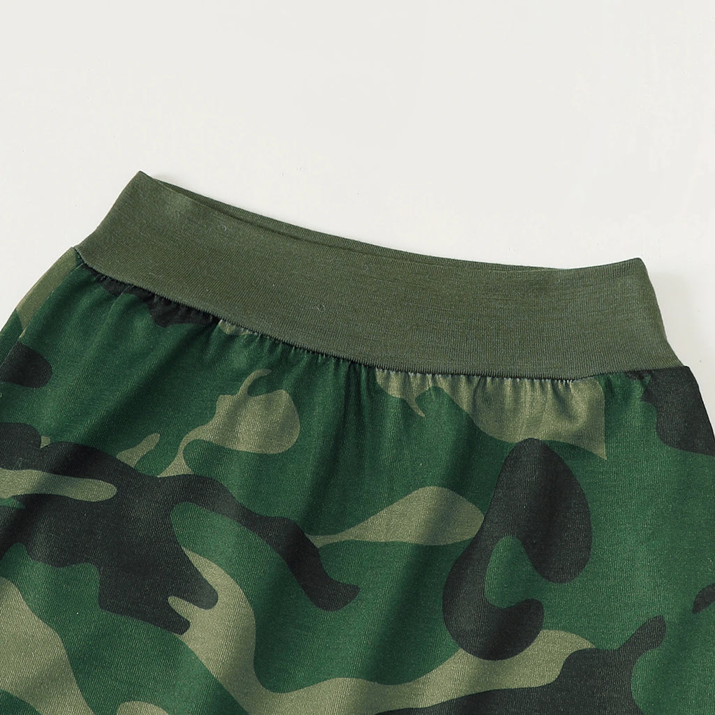 Baby Boy Camouflage Set Army Green Mom's Boy Letter Printed Top+Camouflage Pants Set for 0-3 Year Baby Boys Spring  Autumn Set