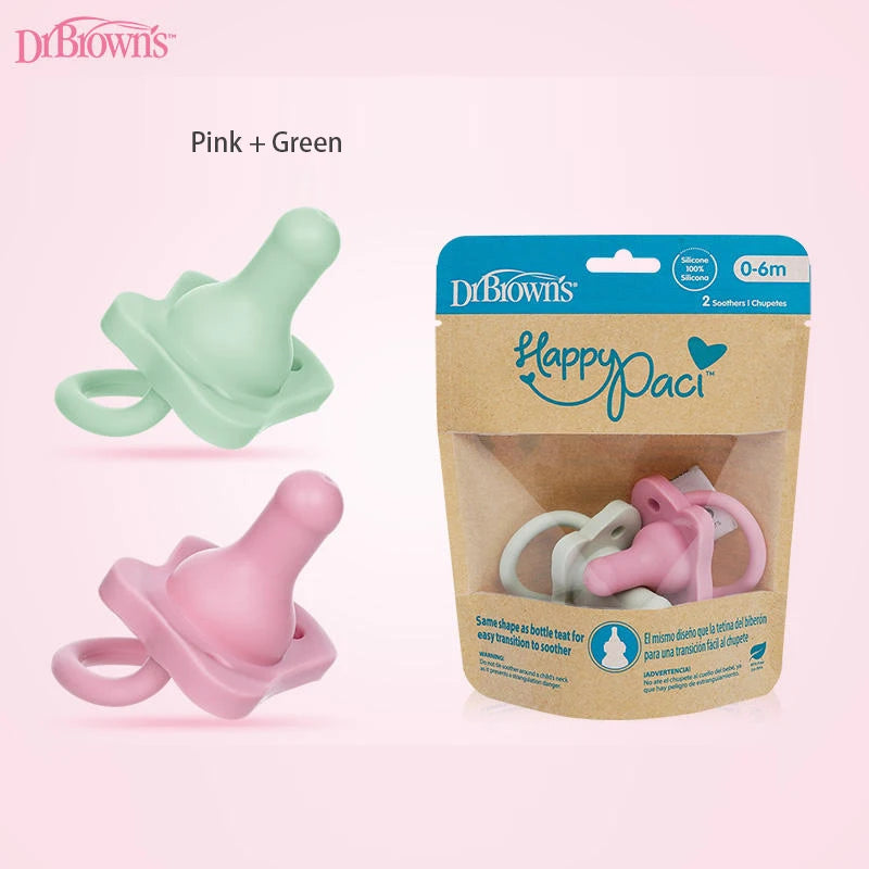 Dr. Brown's Silicone Pacifier For Newborns 0-18 Months Soft Silicone Pacifier For Gentle Soothing