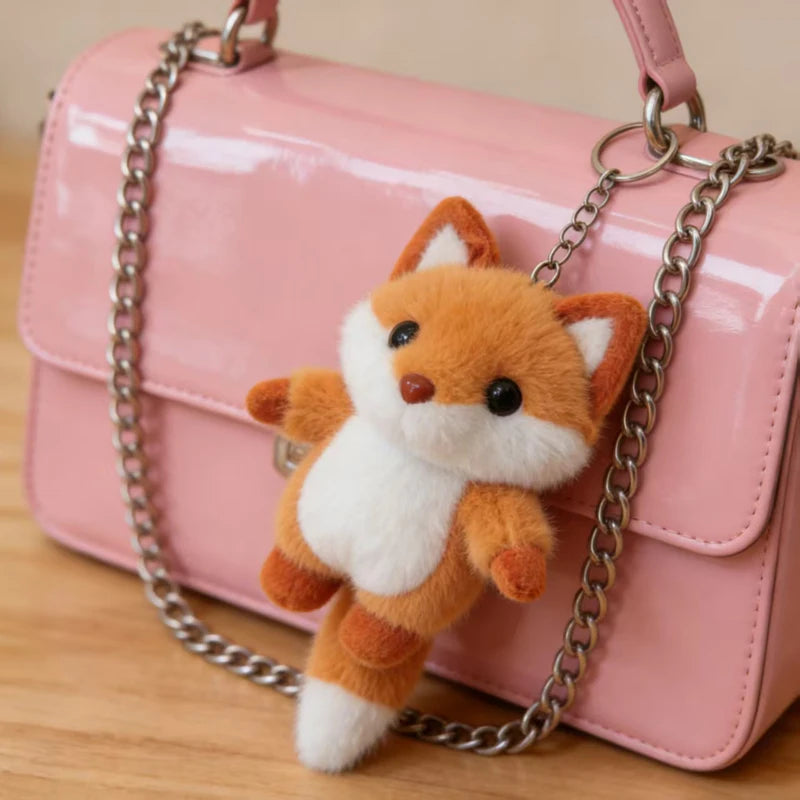 Wholesale New Cute And Exquisite Animal Plush Pendant Kawaii Fox Toy Pretty Peacock Keychian Backpack Charm Kid Birthday Gift