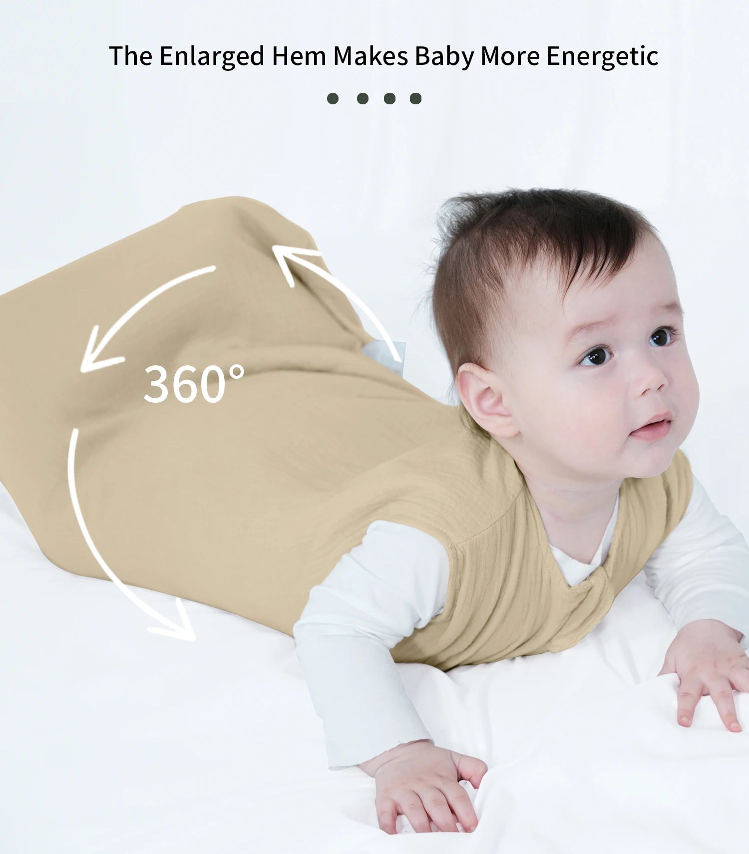 Baby Sleeping Bag Newborn Swaddle Sleeveless Sleep Sack Summer Thin Premium Muslin Cotton Soft 2-Ways Zipper Easy Diaper Changes