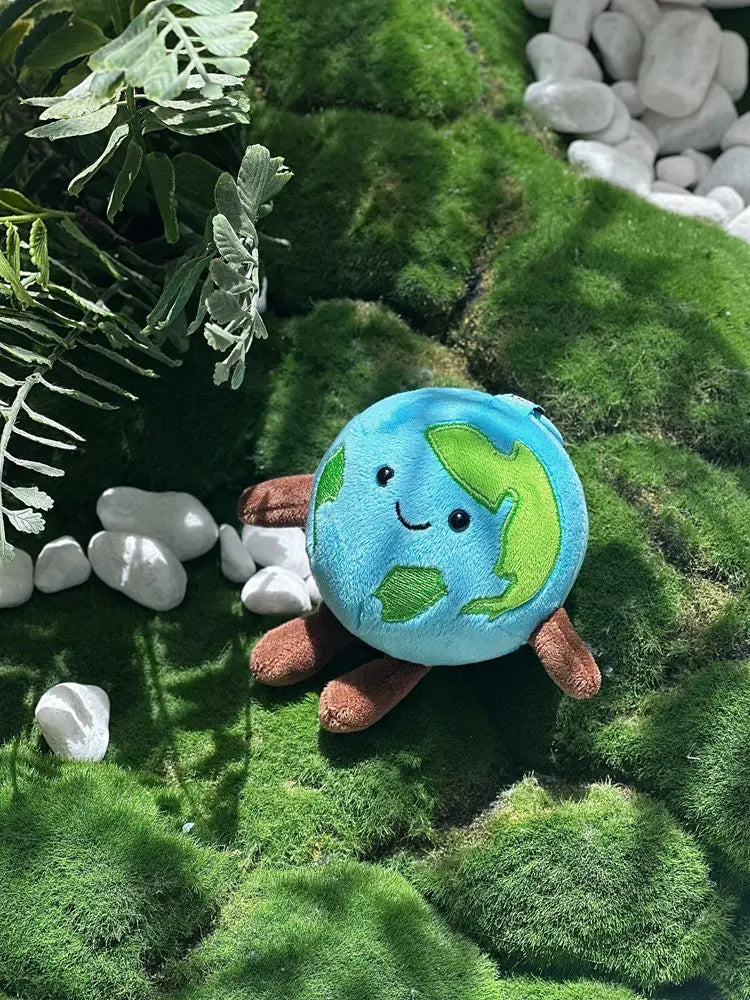 Simulation Earth Plush Toy Bag Key Pendant Planets in the Solar System Soft Doll Toys Cartoon Star Style Birthday Gift for Kids