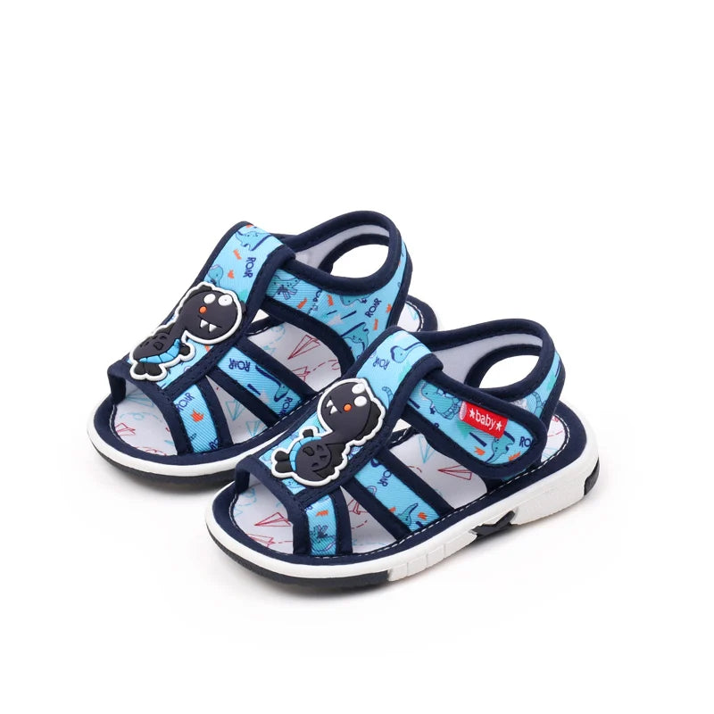 2025 Baby Sound Shoes Toddler Prewalking Summer Sandal High Quality Cute Animal for Boys and Girls Kid Squeaky Sneaker MY2402