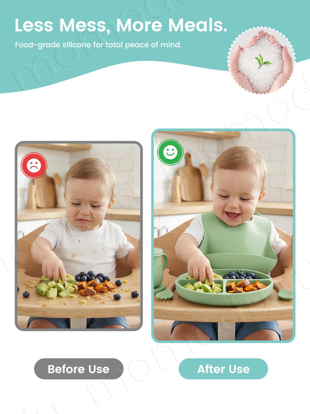 6PCS Baby Feeding Set Kids Silicone Plate Bowl Straw Cup Customized Children's Tableware Baby Supplies Newborn Gift
