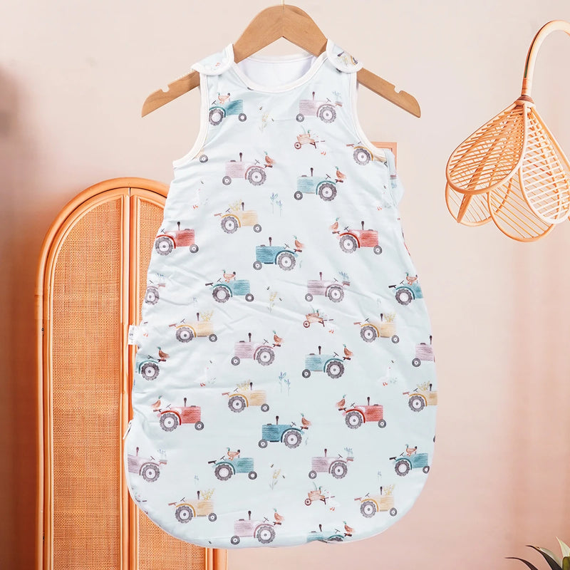 HappyFlute Baby Sleeping Bag Bamboo Cotton Warm Wearable Blanket Winter Print Vest Sleep Sack For Newborn