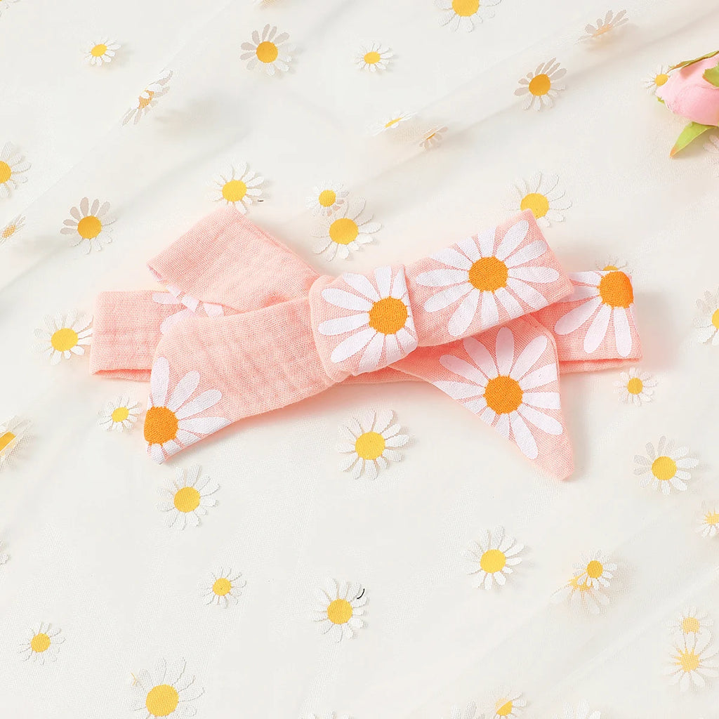 Summer  0-1 Years  Old  Infant  Baby Girls Daisy Print  Fashion  Sleeveless  Casual  Dresses