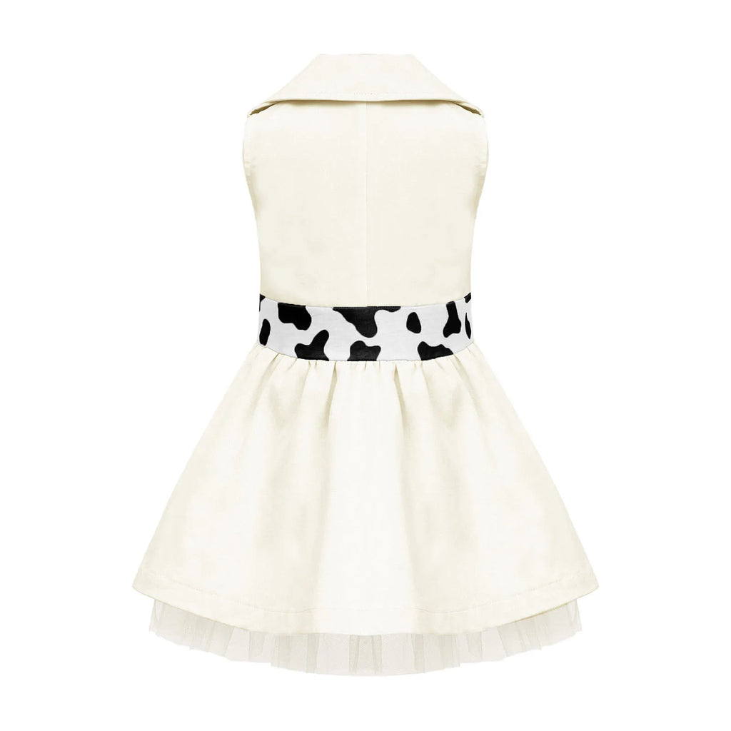 Toddler Baby Girls Zookeeper Suit Sleeveless Cute Animal Embroidery Tulle Dress Birthday Party Cake Smash Zoo Keeper Outfits