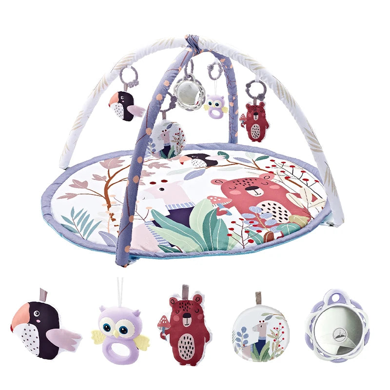 Bright Starts Fitness Frame Gym Play Mat For Tummy Time And Crawling Model 0-36M