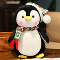 Cute Penguin Wear Christmas Hat Plush Toys Kawaii Soft Stuffed Animals Plushies Doll Christmas Party Decor Children Xmas Gift