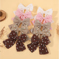 10pcs/set Cotton Flower Bowknot Hair Clips for Kids Girls Sweet Hairpin Barrettes Ponytail Clip Hair Accessories Headwear