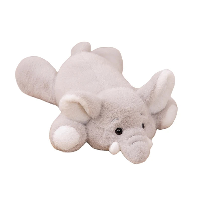 Fluffy Cute Nordic Style Plush Elephant Toy Lovely Lying Elephant Appease Toy Stuffed Soft For Girls Xmas Gift