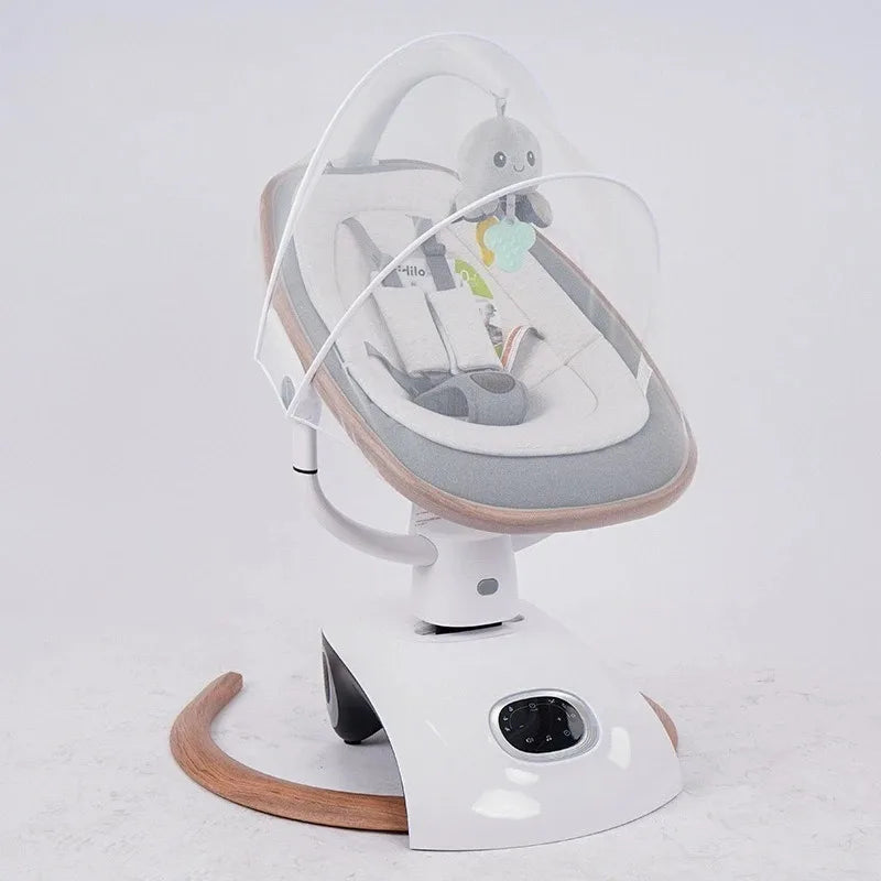 Electric Baby Swing - 360° Rotating Cradle with App Control